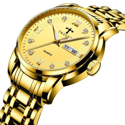 Trsoye 838 Stainless steel Men’s Luxury Watches – Gold